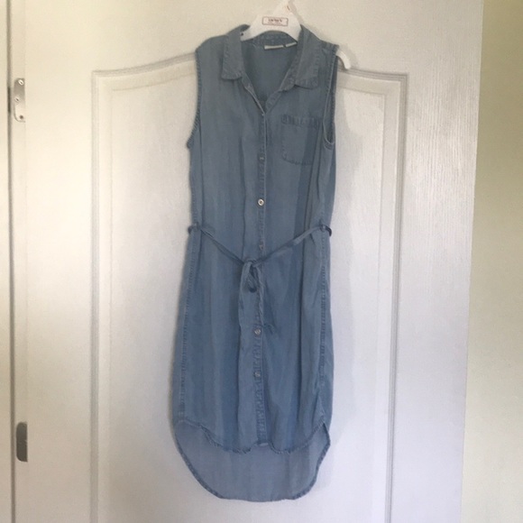 Girls denim look dress - Picture 1 of 2